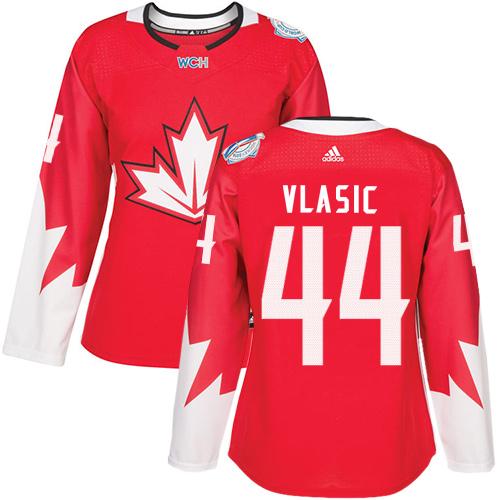 Team Canada #44 Marc-Edouard Vlasic Red 2016 World Cup Women's Stitched NHL Jersey